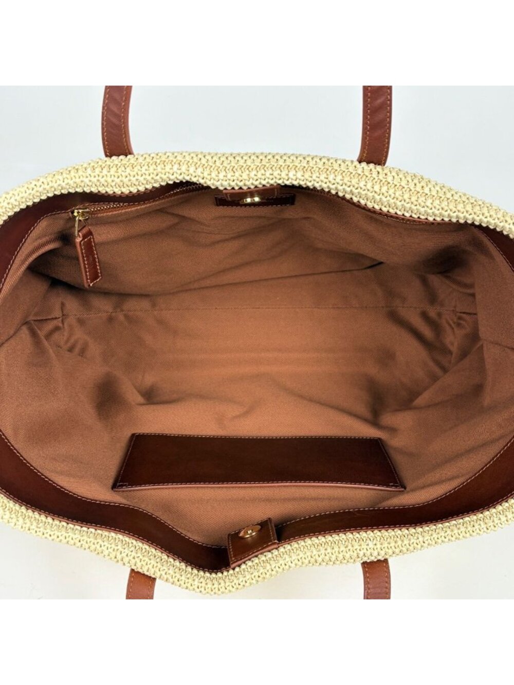 ★SOLD★ Saint Laurent Paris Tote Fringe Tassel Raffia Beige Brown - Picture 7 of 8